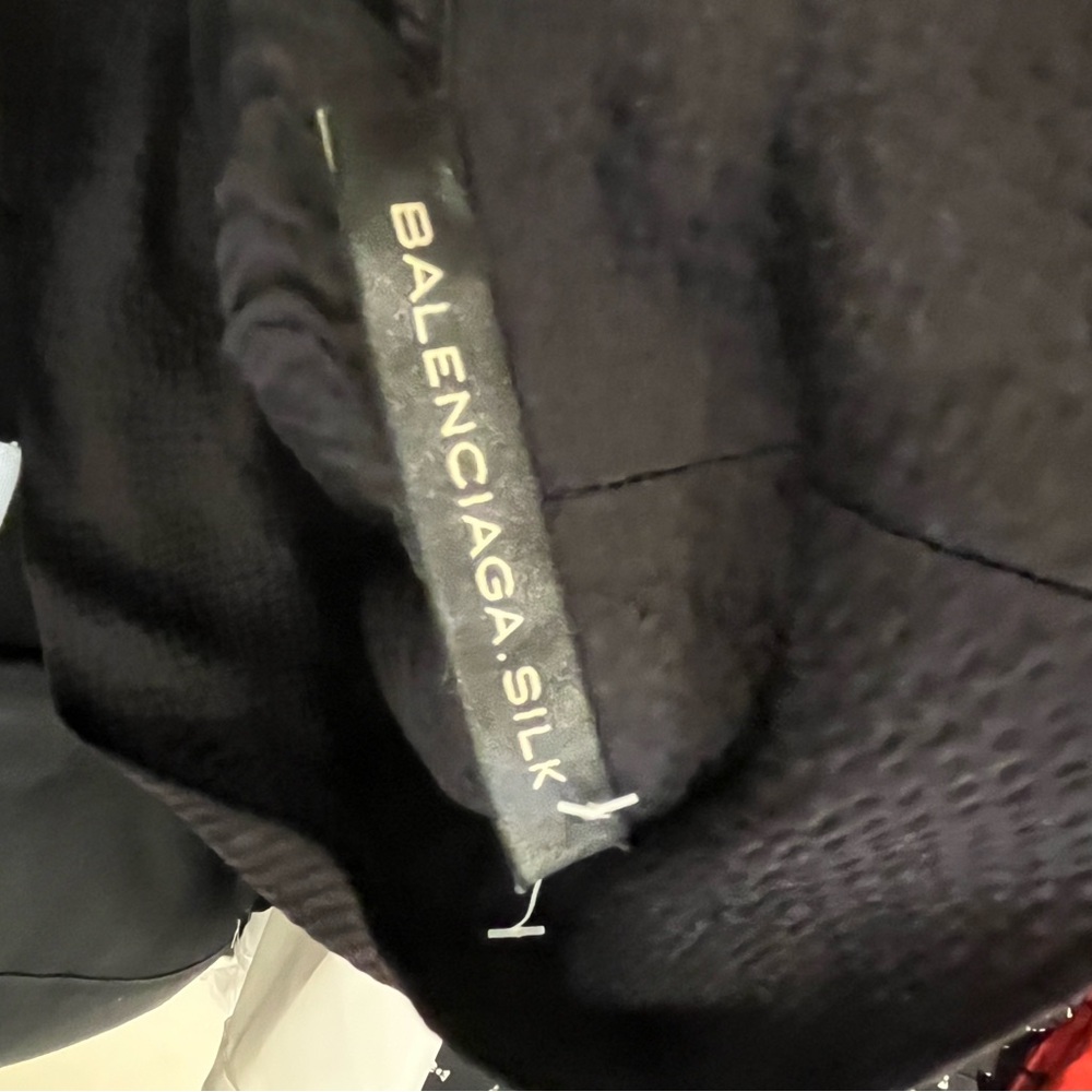 Balenciaga Y2K Vintage Elegant Black  Dress with Ruffle Detail - Picture 2 of 4